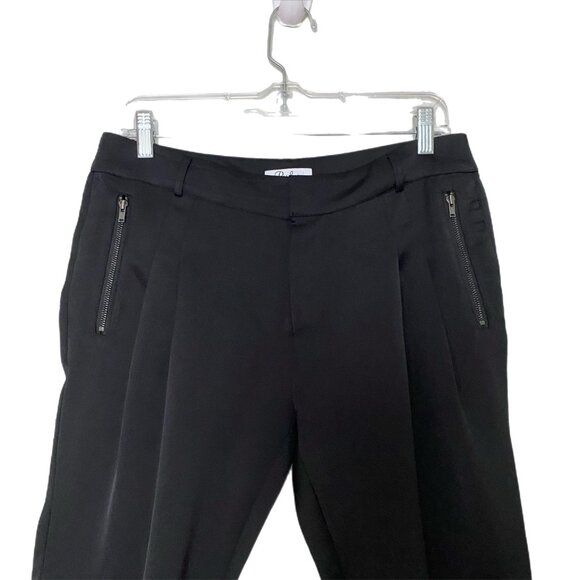 Parker Pants Women's Black Oxford Devlin Mid Rise Cinched Ankle Length 4 - Picture 3 of 6